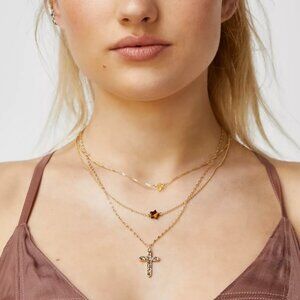We The Free 14k Gold Plated Cross Necklace